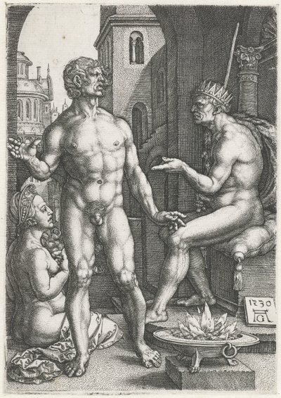 Mucius Scaevola door Heinrich Aldegrever