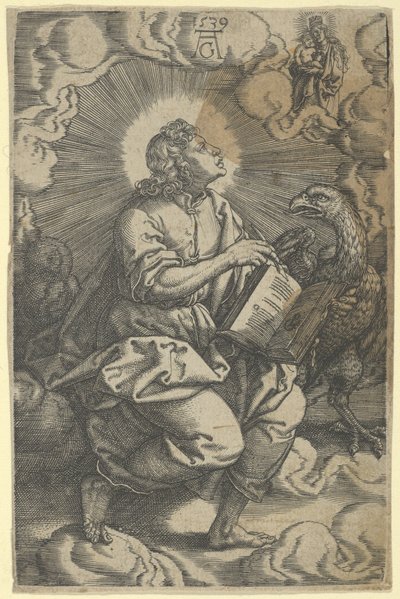 Sint Jan, uit De Vier Evangelisten door Heinrich Aldegrever