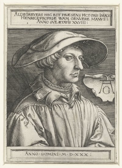 Zelfportret door Heinrich Aldegrever