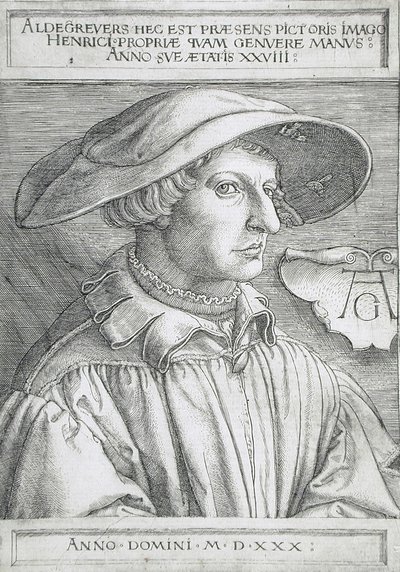 Zelfportret door Heinrich Aldegrever