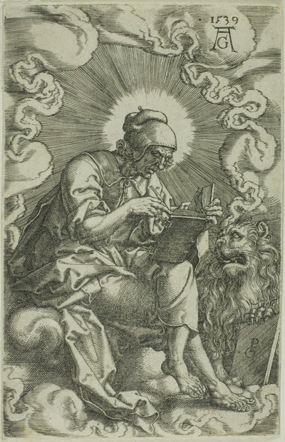 St. Marcus, uit De Vier Evangelisten door Heinrich Aldegrever
