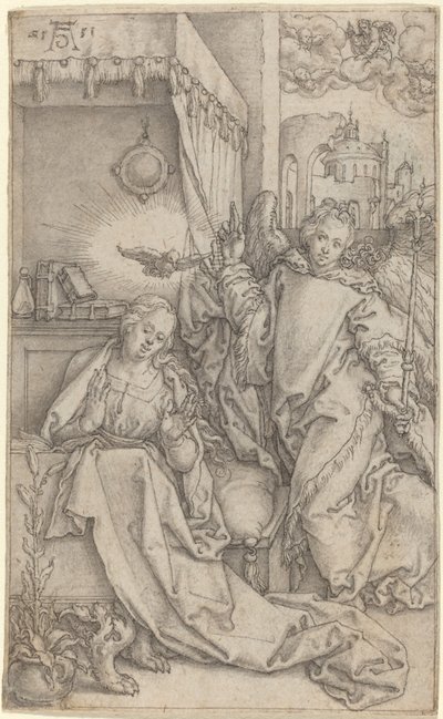 De Annunciatie, 1552 door Heinrich Aldegrever