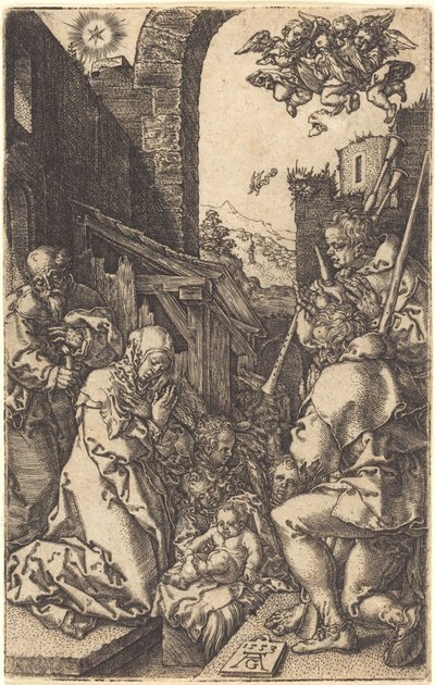 De Geboorte door Heinrich Aldegrever
