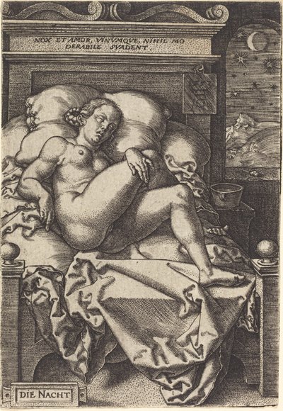 De nacht door Heinrich Aldegrever
