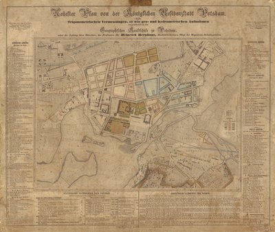 Berghaus Plan van Potsdam door Heinrich Berghaus