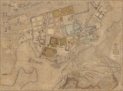 Berghaus Plan randloos door Heinrich Berghaus
