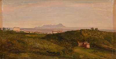 Heinrich Bürkel - Uitzicht op Monte Circeo. Rond 1853 door Heinrich Burkel