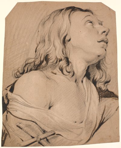 De boetvaardige Magdalena, borstbeeld naar rechts door Heinrich Dittmers
