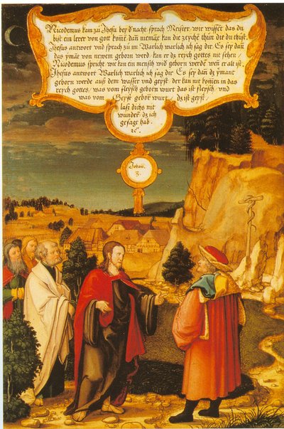 185 Württemberg en Mömpelgard Mömpelgard Altaar Christus en Nicodemus door Heinrich Füllmaurer