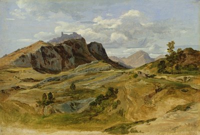 Landschap in Civitella, 1822 door Heinrich Reinhold