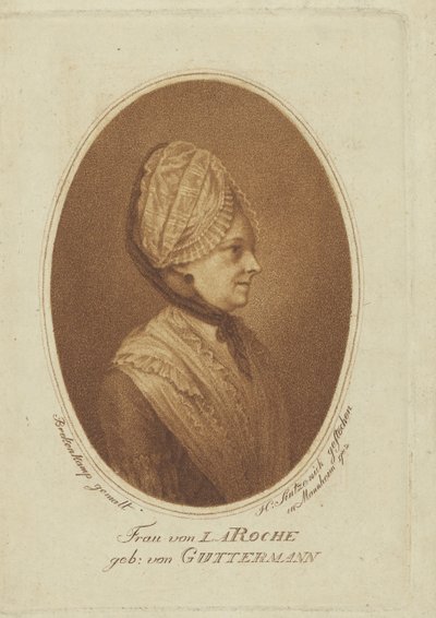 Sophie von La Roche, geboren Gutermann von Gutershofen 1730-1807, 1782 door Heinrich Sintzenich