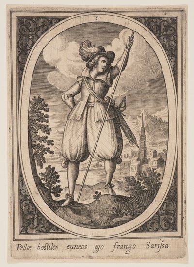 Plaat 7 uit Militaire figuren door Heinrich Ulrich