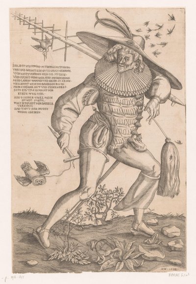 Lijmstokloper door Heinrich Wirich (possibly)