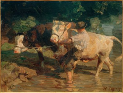 Hel- en zwartbonte door Heinrich von Zügel