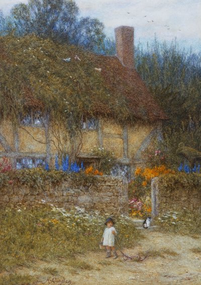 Een Cottage nabij Godalming, Surrey door Helen Allingham