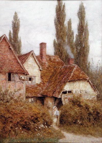 Een Oude Boerderij in Didcot, ca. 1918 door Helen Allingham
