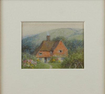 Bakstenen Cottage door Helen Allingham