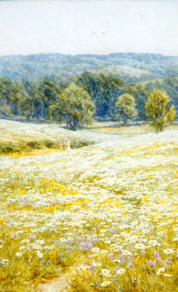 Margrieten, nabij Westerham, Kent door Helen Allingham