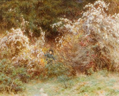 Reizigersvreugde: Een heg in Surrey door Helen Allingham