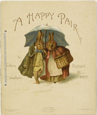 Illustratie bij A Happy Pair door Frederick Weatherly door Helen Beatrix Potter
