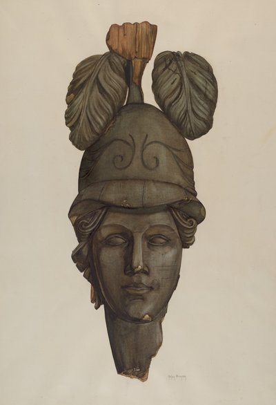 Hoofd van een Standbeeld: Minerva door Helen Bronson