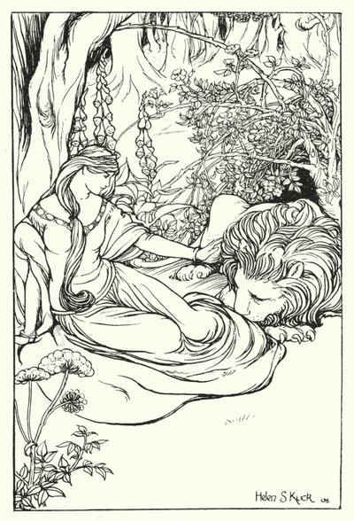Una en de Leeuw (gravure) door Helen S. Kuck