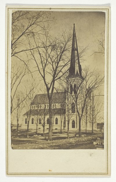 Zonder titel (kerk met spitse spits) door Hendee
