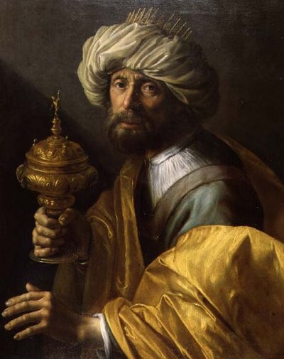 Portret van een heer als Caspar door Hendrick Bloemaert