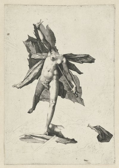 Pyramus en Thisbe door Hendrick Goltzius (workshop of)
