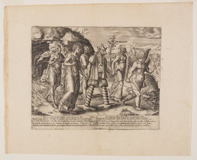 Gierigheid is de wortel van alle kwaad, uit Litis Abusus (De misbruiken van de wet) door Hendrick Goltzius