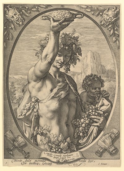 Bacchus door Hendrick Goltzius