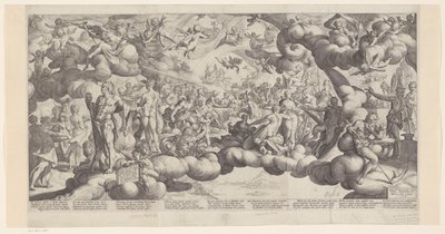 Bruiloft van Cupido en Psyche door Hendrick Goltzius