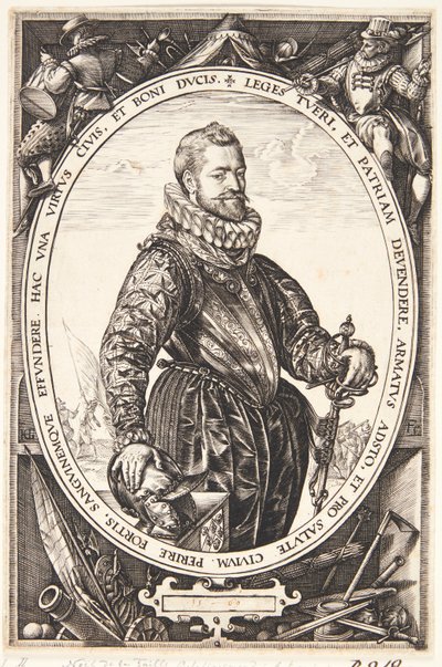 Jacques de la Faille door Hendrick Goltzius