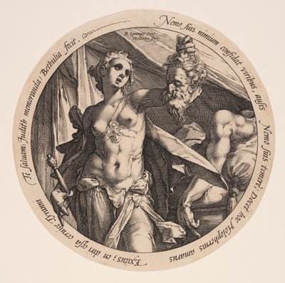 Judith met het hoofd van Holofernes door Hendrick Goltzius