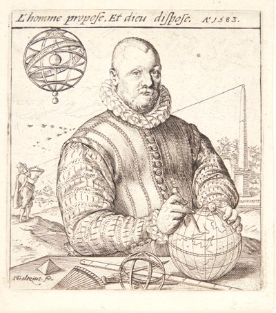Nicolaus Petri van Deventer door Hendrick Goltzius