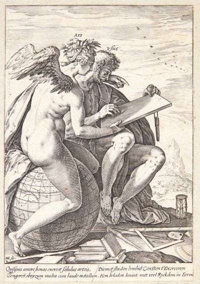 Oefening en kunst door Hendrick Goltzius
