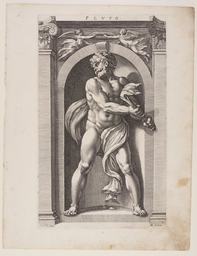 Pluto, van Acht Heidense Goden door Hendrick Goltzius