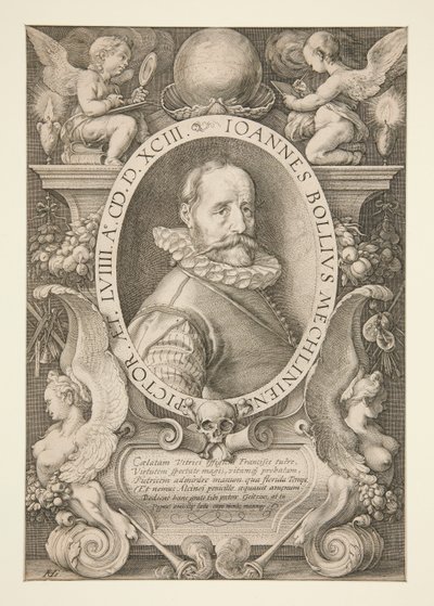 Portret van Hans Bol door Hendrick Goltzius
