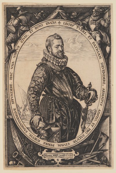 Portret van Jacques de la Faille door Hendrick Goltzius