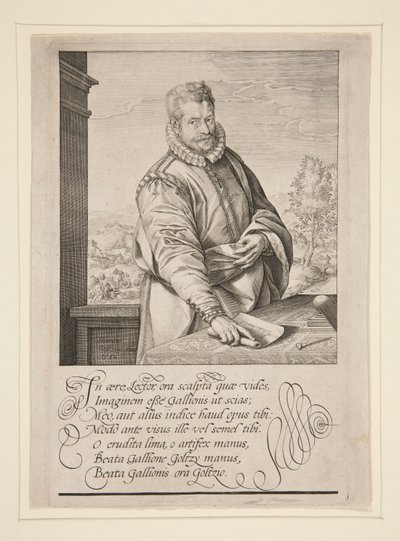 Portret van Philip Galle door Hendrick Goltzius