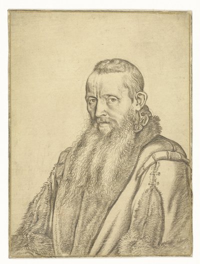 Portret van een theoloog door Hendrick Goltzius