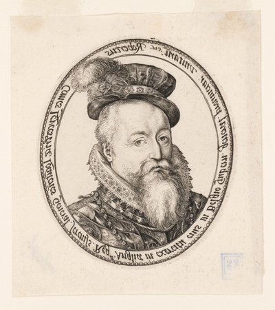 Robert Dudley, graaf van Leicester door Hendrick Goltzius