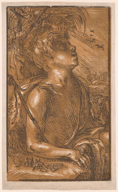 Johannes de Doper door Hendrick Goltzius