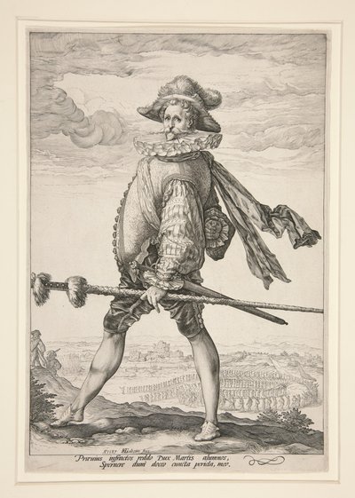 De kapitein van de infanterie door Hendrick Goltzius