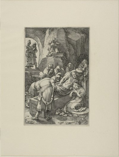 De Graflegging, plaat elf uit De Passie van Christus door Hendrick Goltzius