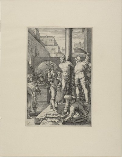 De Geseling, plaat zes uit De Passie van Christus door Hendrick Goltzius