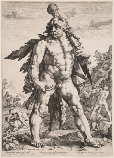 De grote Hercules door Hendrick Goltzius