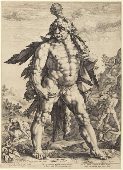De grote Hercules, of „Knollenman” door Hendrick Goltzius
