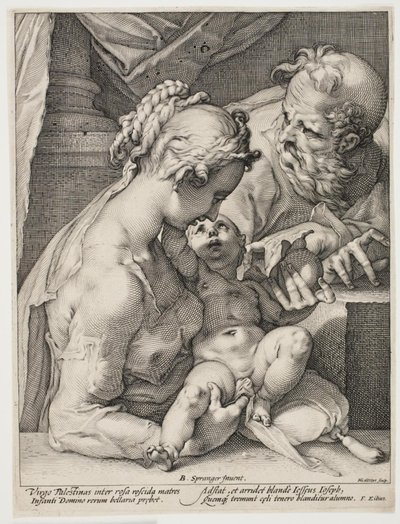 De Heilige Familie door Hendrick Goltzius