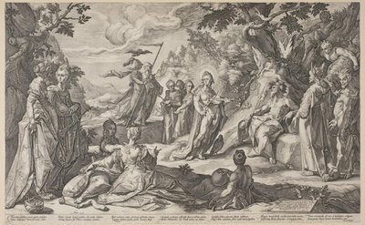 Het oordeel van Midas door Hendrick Goltzius